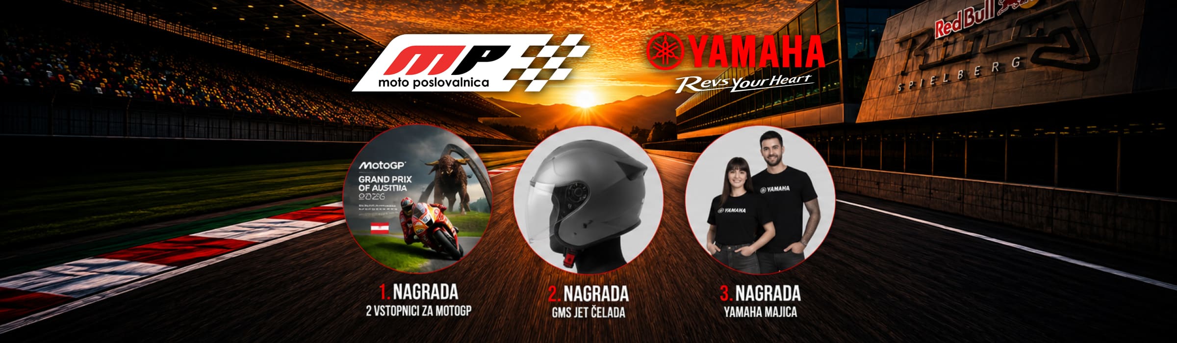 motoposlovalnica-yamaha-nagradna-igra-motogp-red-bull-ring-spielberg-2400x700px Velika Yamaha nagradna igra 2026 – osvojite 2 MotoGP Paddock vstopnici za Red Bull Ring Spielberg, GMS Jet čelado in Yamaha majico